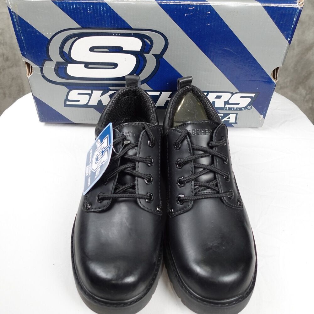 Skechers Dress Shoes Men's 7 US Black Low Height Lace Up Round Toe New (Other)